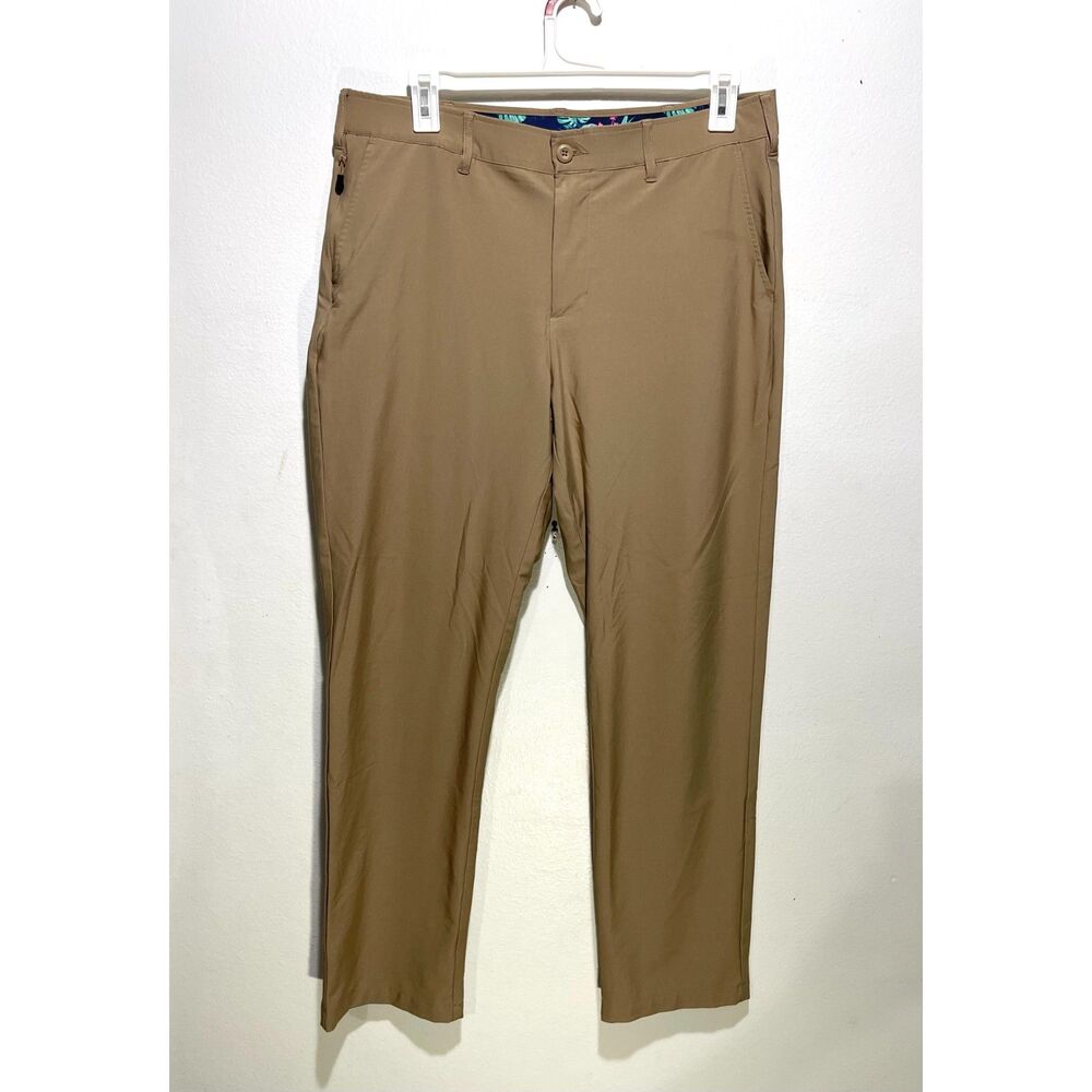 Birdie Bound performance golf pants tan summer outdoors sports casual men 36 New